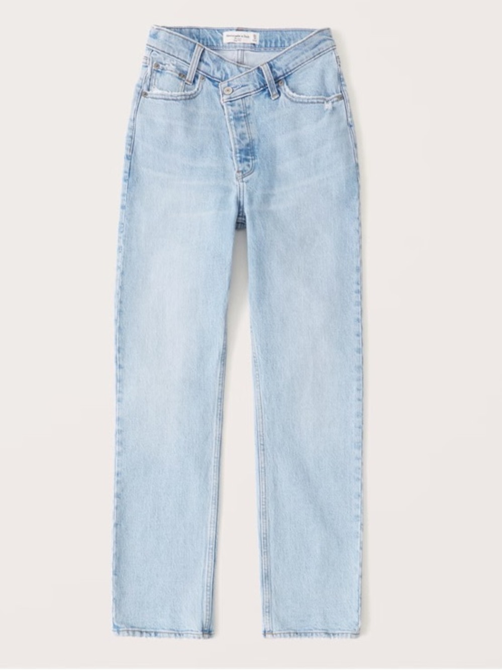 Abercrombie & Fitch The Dad High Rise Curve Love Jeans- Crossover Waist Denim